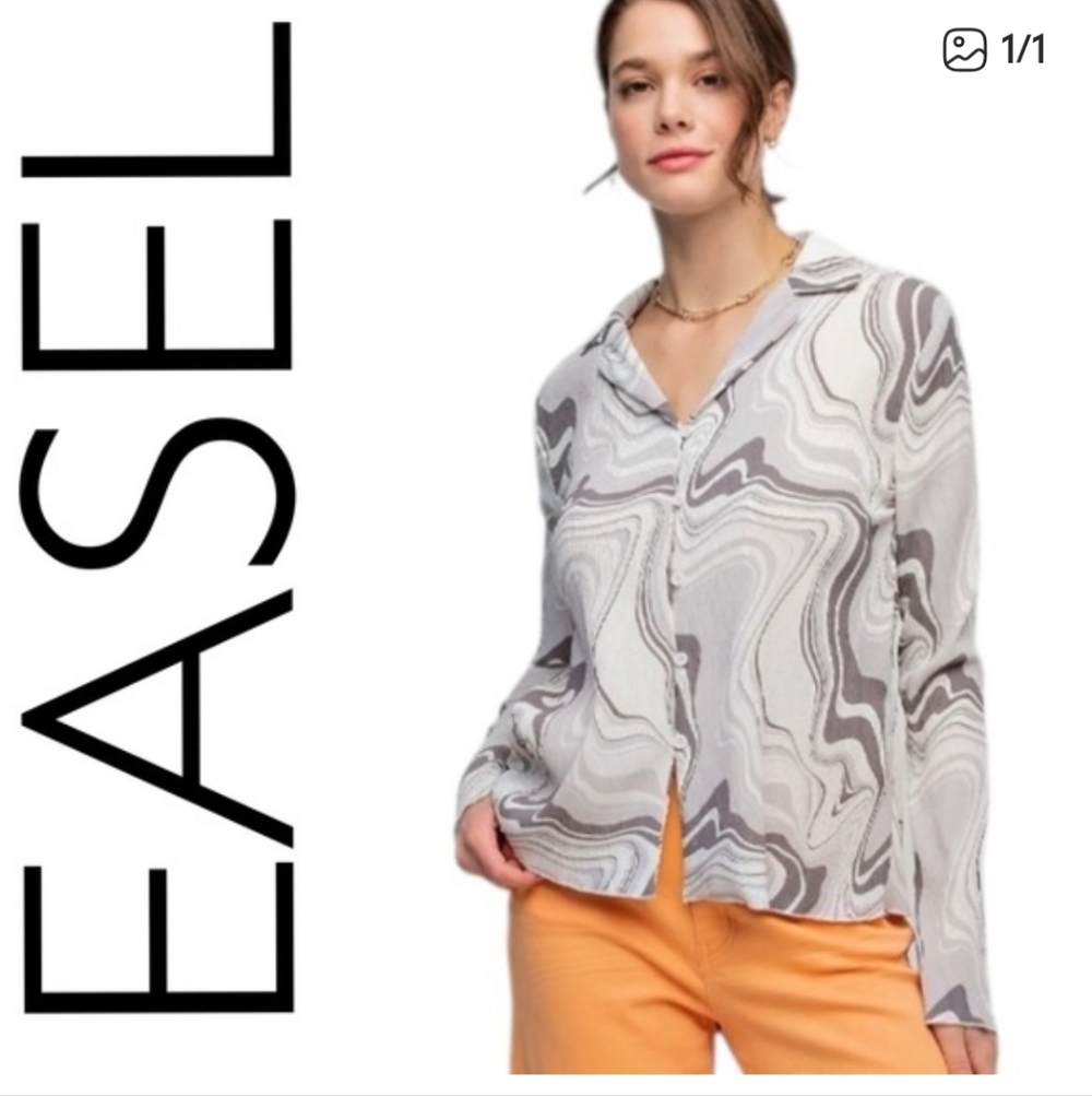 EASEL NWT TOP GREY